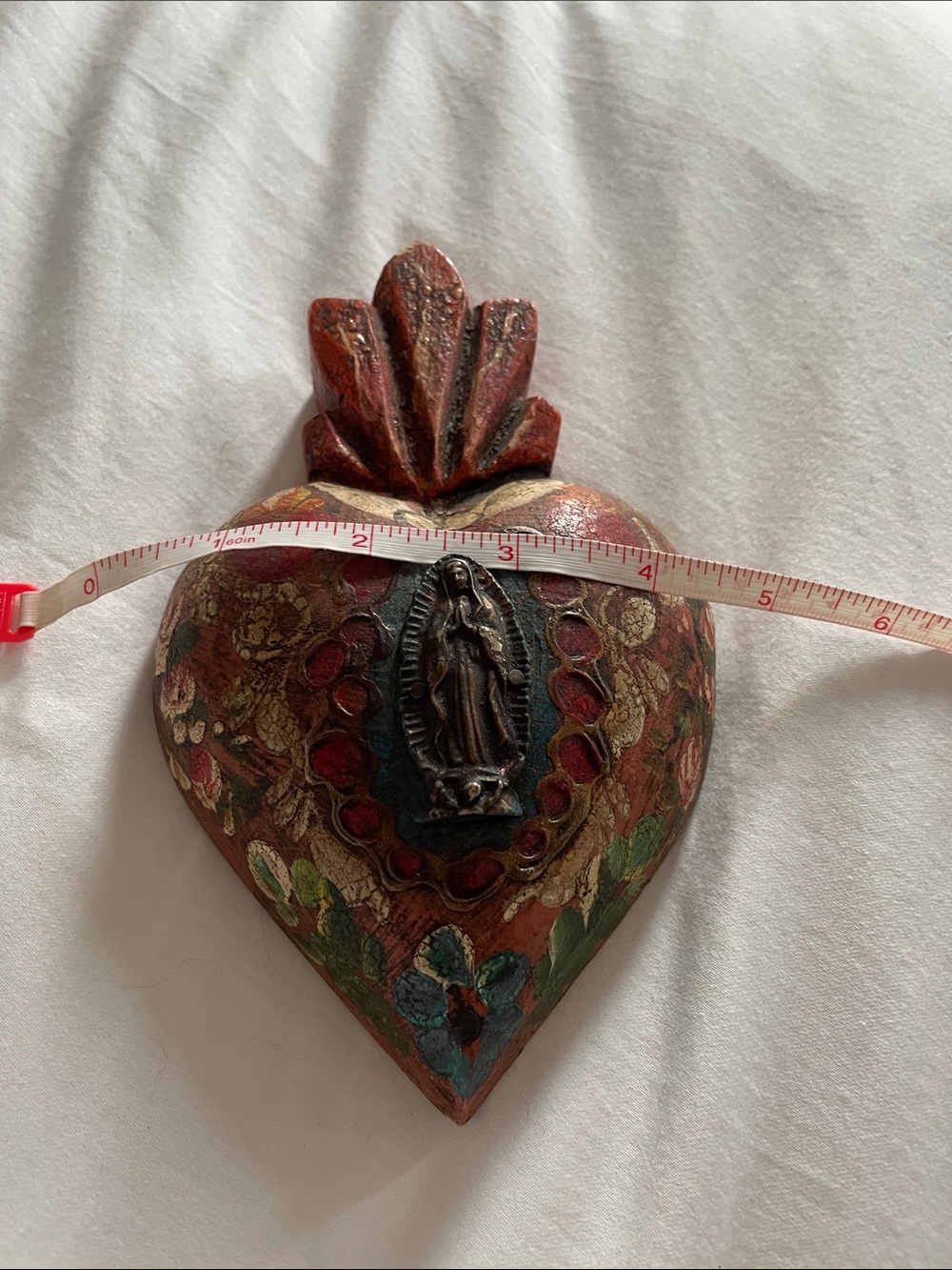 Mexican Sacred Heart  religious art - Picture 2 of 13
